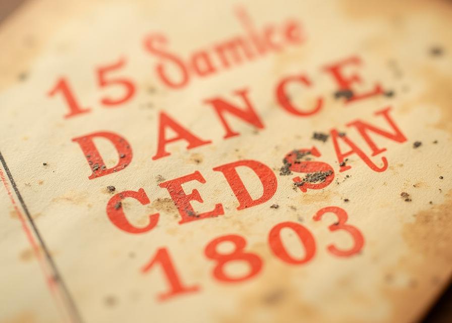 Avant : Carnet de bal oxydé.